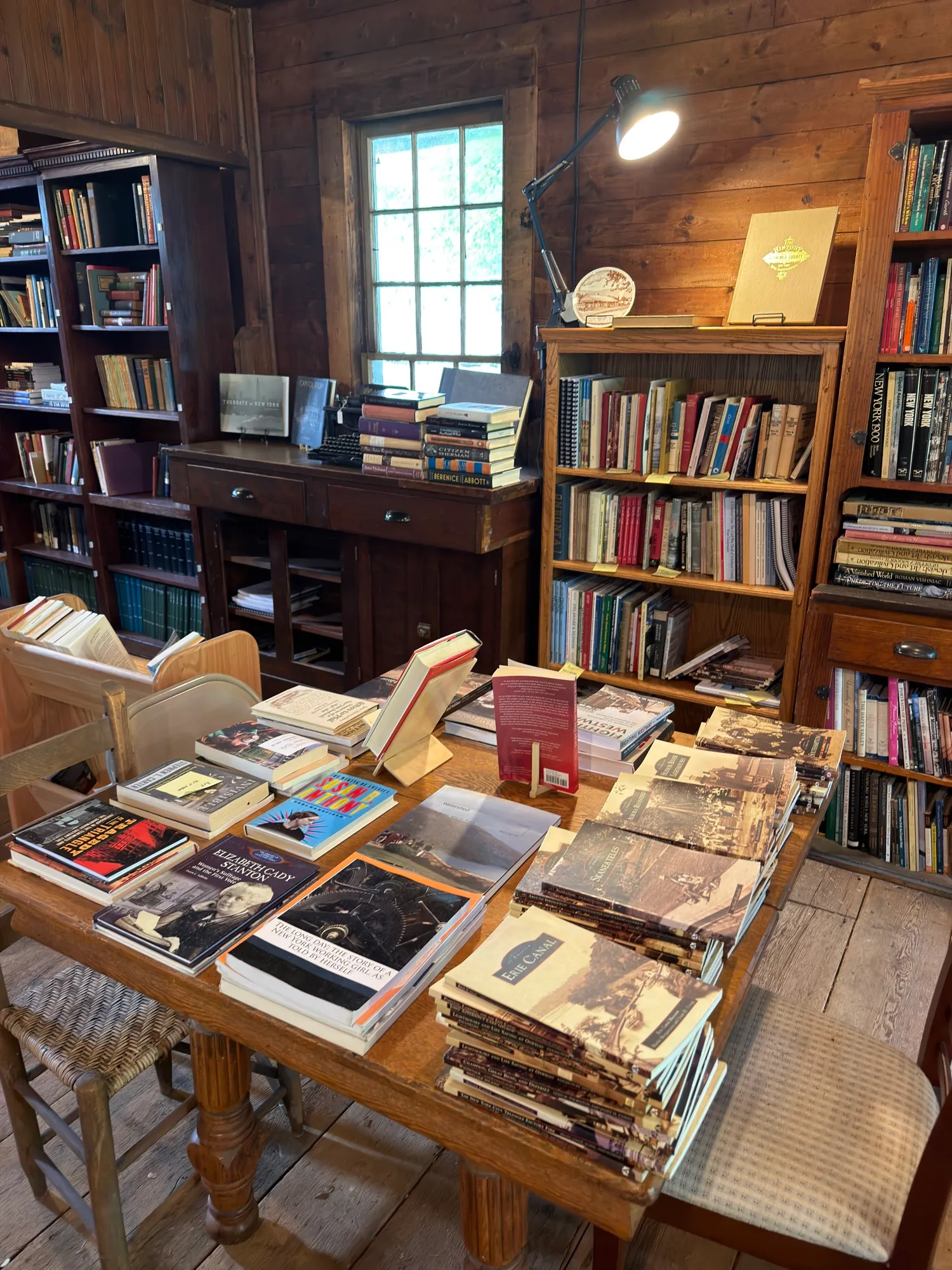 Tables of books in the bookshop